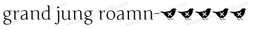grand jung roamn字体转换